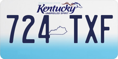 KY license plate 724TXF