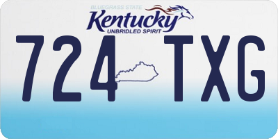 KY license plate 724TXG
