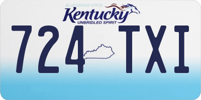 KY license plate 724TXI