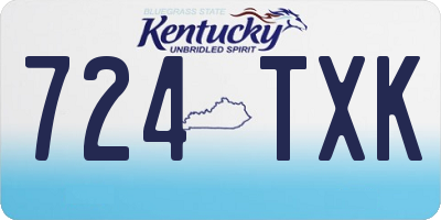KY license plate 724TXK