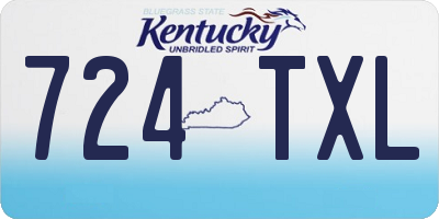 KY license plate 724TXL