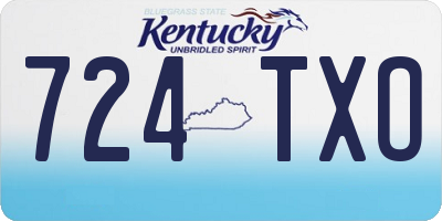 KY license plate 724TXO