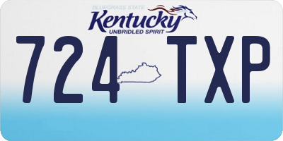 KY license plate 724TXP