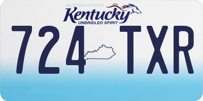 KY license plate 724TXR