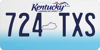 KY license plate 724TXS