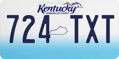 KY license plate 724TXT