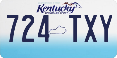 KY license plate 724TXY