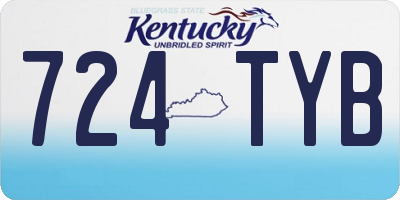 KY license plate 724TYB