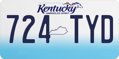 KY license plate 724TYD
