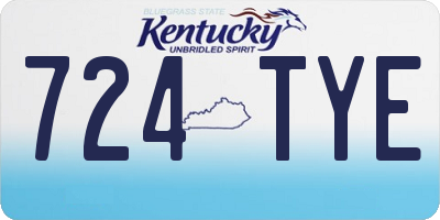 KY license plate 724TYE