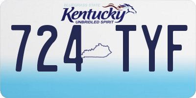KY license plate 724TYF