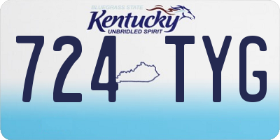KY license plate 724TYG