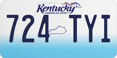 KY license plate 724TYI