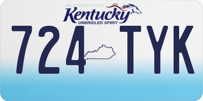 KY license plate 724TYK