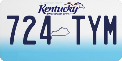 KY license plate 724TYM