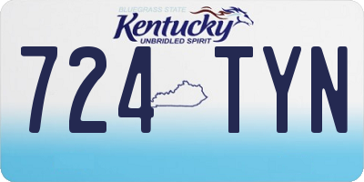 KY license plate 724TYN