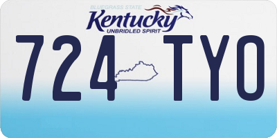 KY license plate 724TYO