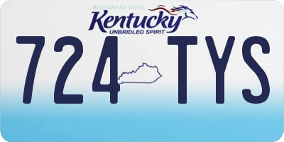 KY license plate 724TYS