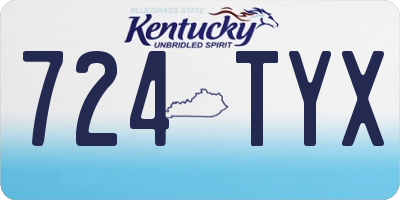 KY license plate 724TYX