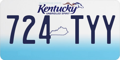 KY license plate 724TYY