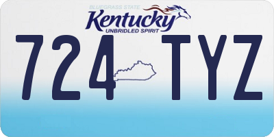KY license plate 724TYZ