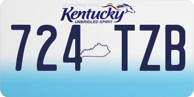 KY license plate 724TZB