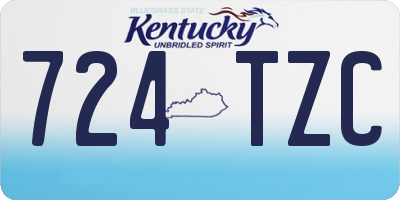 KY license plate 724TZC