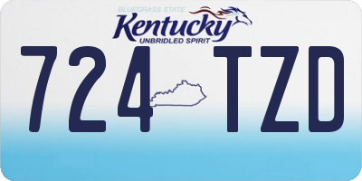 KY license plate 724TZD