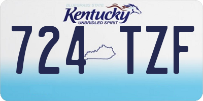 KY license plate 724TZF
