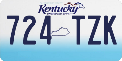 KY license plate 724TZK