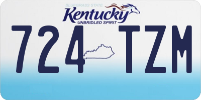 KY license plate 724TZM