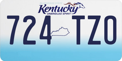 KY license plate 724TZO