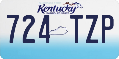 KY license plate 724TZP