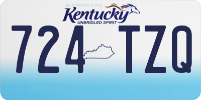 KY license plate 724TZQ