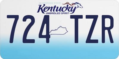 KY license plate 724TZR