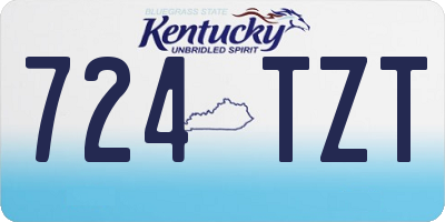KY license plate 724TZT