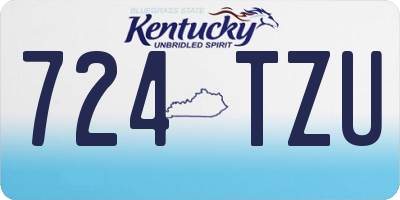 KY license plate 724TZU