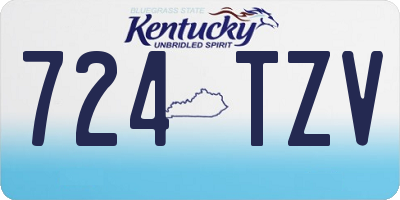 KY license plate 724TZV