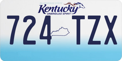KY license plate 724TZX