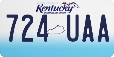 KY license plate 724UAA