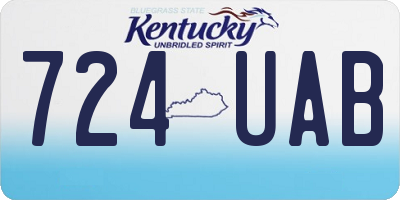 KY license plate 724UAB