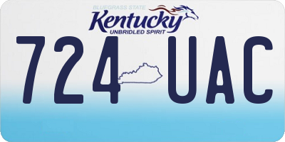 KY license plate 724UAC