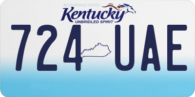 KY license plate 724UAE