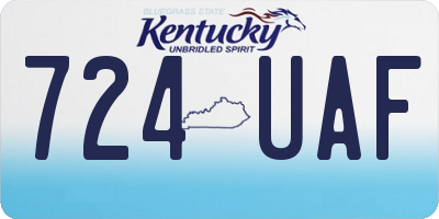 KY license plate 724UAF