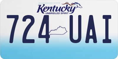 KY license plate 724UAI