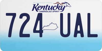 KY license plate 724UAL