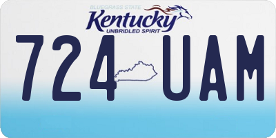 KY license plate 724UAM
