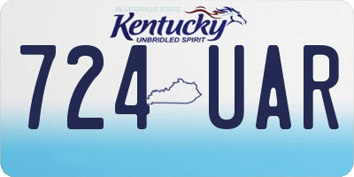 KY license plate 724UAR