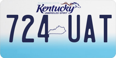 KY license plate 724UAT
