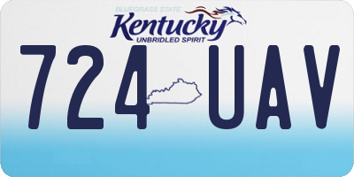 KY license plate 724UAV